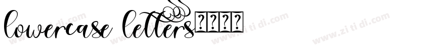 lowercase letters字体转换
